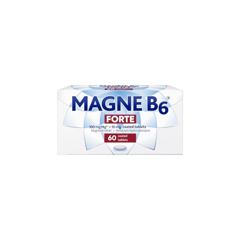 Generic Magne B6 Forte 60 Tablets, White