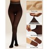 Lecieldusoir Women's Fleece Lined Tights Deep Thermal Pantyhose Fake Translucent