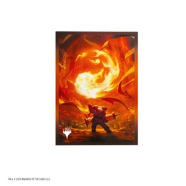 Gamegenic – MTG – Secrets of Strixhaven Premium Art Sleeves: Mountain – Accessorio da Gioco – Custodie Stampate a Colori – Finitura Testurizzata – Multilingue