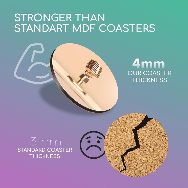 1 x Round Coaster - Microphone Radio Broadcast Cork Backed