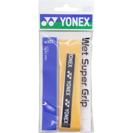 YONEX AC103 Tennis & Badminton Grip Tape, Wet Super Grip, Color: #005 Orange, Pack of 1 Roll