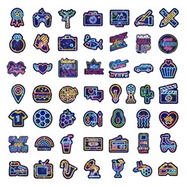 Pack of 100 Neon Sayings Stickers Children, Positive Affirmations Inspirational Quotes, Waterproof Stickers for Girls Boys Suitcase Skateboard Laptop Fridge Bicycles DIY Toys