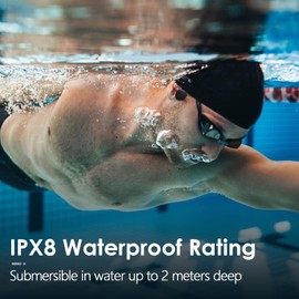 Bone Conduction Headphones Swimming Earphones, IPX8 Waterproof, MP3 Player, 32GB, Bluetooth 5.3, Wireless Open Sports Earphones, Built-in Microphone