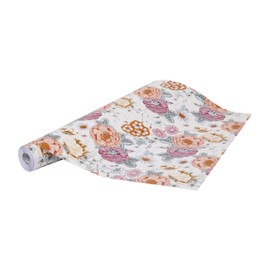 Mind Reader Removable Vinyl Wallpaper Peel and Stick Self Adhesive Wallpaper 17.75" X 393.7" Water-resistant Contact Paper Shelf Liner Floral Design