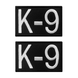 Antrix 2 Packs K9 Service Dog Police Dog Army Swat Dog Patch Hook and Loop Embroidered Fastener Applique Tactical Military K9 Emblem Patch for Dogs Working Animals Vest Harness(K9)