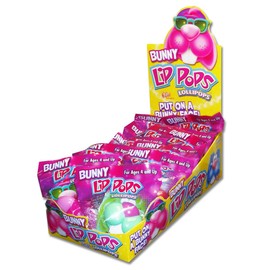Flix Candy Bunny Lip Pop Lollipops Candy Basket Stuffers, 0.8 oz, Case of 12