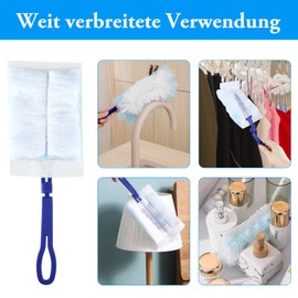 42 Stück Elektrostatischer Staubmagnet Staubwedel， Mikrofaser Staubwedel Nachfüllpack ， mit Handgriff Gegen Staub Staubtücher Duster Nachfüllung für Tierhaare Staub Schmutz