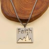 Mayfaith Meaningful Stainless Steel Faith Necklace for Men, Faith as