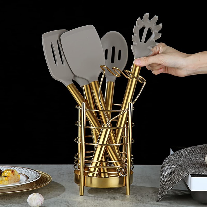 Gold Kitchen Utensils Set, Berglander 38 Pieces Non-stick Silicone Cooking