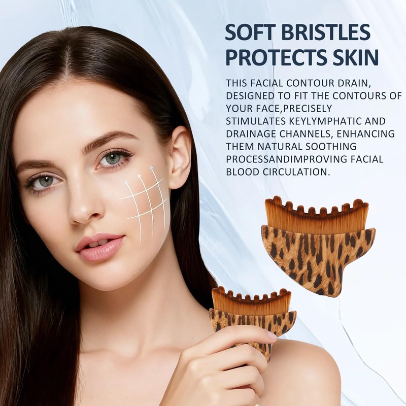 Lymphatic Contour Brush for Face, Face Sculpting Tool for Lymphatic