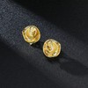 Mytys 2 Tone Studs Earrings for Women Girl Gold and