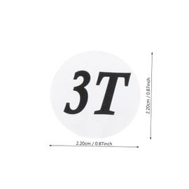 Operitacx 2 Roll Clothing Size Stickers Clothes Clothing Size Tags Dot Sticker Labels Pantry Sizing Thank Tape Stack Stickers Practical Size Sticker Copper Plate Stickers