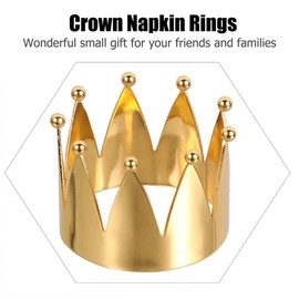 LALAFINA 6 Anillos para Servilletas de Metal Color Dorado, Servilleteros Rústicos para Bodas y Cenas, Anillos Porta Servilletas Europeos, Accesorios p
