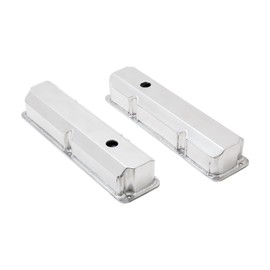 Top Street Performance JM8098-8P Polished Tall Fabricated Valve Cover (Short Bolt with Breather Hole)