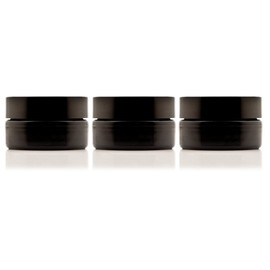 Infinity Jars 50 Ml (1.7 fl oz) Cosmetic Style Black Ultraviolet Glass Screw Top Jar 3-Pack