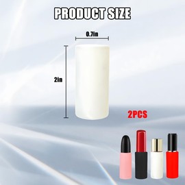 AUCELI Car Chapstick Holder, 2PCS Silicone Vehicles Upright Lip Balm Mount with Adhesive Tape, Fun Automotive Interior Lipsticks Decorations for Women Girls, Universal for SUV, Truck, RV (White)