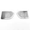 FUEISOF Stainless Steel A-pillar Audio Speaker Frame Cover Silver for