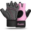 ihuan Breathable Weight Lifting Gloves: Fingerless Workout Gym Gloves with