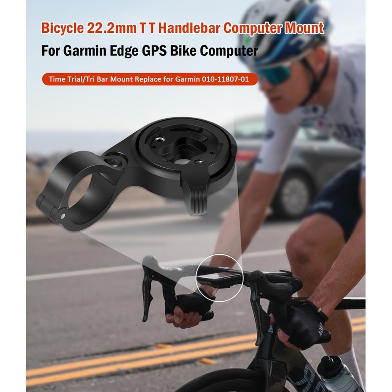 Bicycle 22.2mm TT Handlebar Computer Mount for Garmin Edge GPS