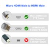 RIIEYOCA 90 Degree Up Angled UHD 8K Micro HDMI Male