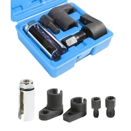 UBOG 5pcs Oxygen Sensor Socket,O2 Sensor Wrench,Car Accessories Automotive Oxygen Sensor Socket Removal Tool Wrench and Thread Chaser Set for Removing and Installing Oxygen Sensors,Vacuum Switches