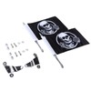 Trunk Lid Flagpole Mount Kit with Skull Flag L R