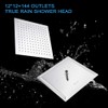 NearMoon Rain Shower Head, High Flow Stainless Steel Square Rainfall