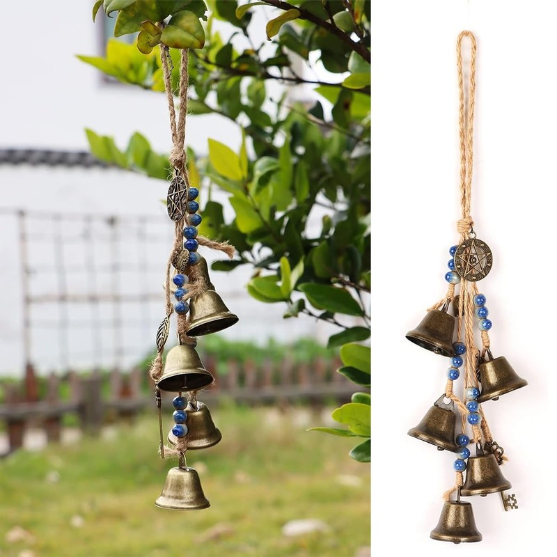AIMALL 2 PCS Witch Wind Bell, Commemorative Door Bell with