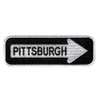 One Way Sign Pittsburgh Embroidered Patch Iron-On Highway Road Biker