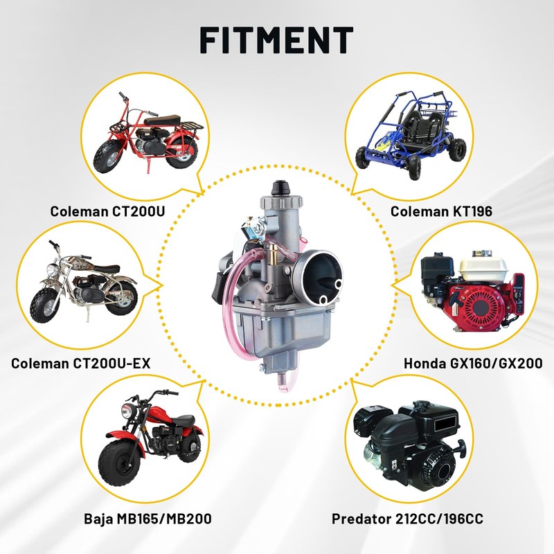 VM22 Racing Performance 212cc Carburetor Kit Replacement for Predator 212cc
