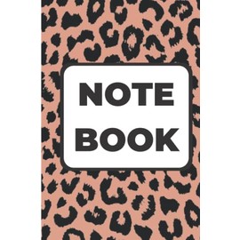Rosy Brown Leopard Pattern Notebook: Blank, Wide, Ruled, Lined Paper Journal/Freetime/Work/School Notebook | Leopard pattern design, Soft Cover Book | ... pages | Writing Notes, Jotter/Journaling
