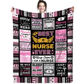 Nurse Blanket Gifts for Women Nurse Practitioner Gifts Nurse Graduation Gifts Soft Cozy Flannel Nurse Throw Blankets for Bed Office Couch 50"x40"