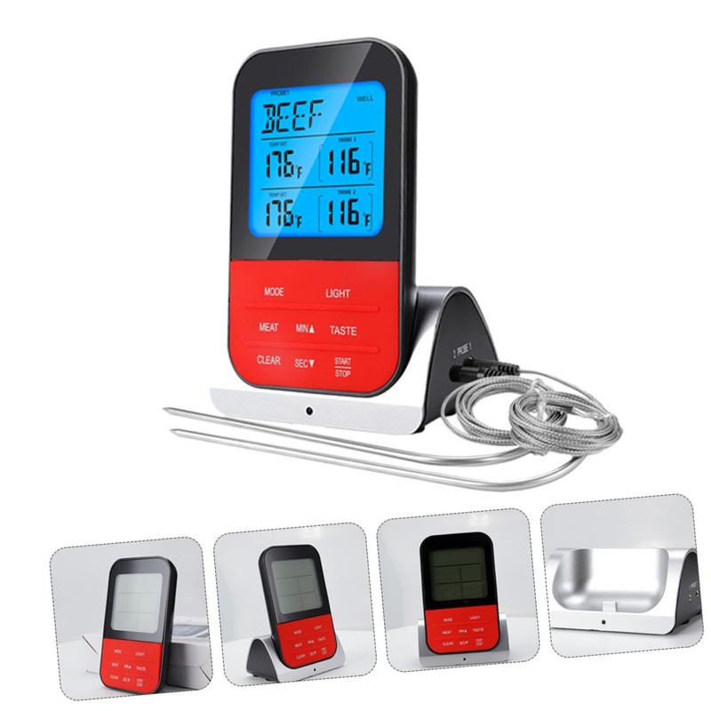 SHOWERORO Digital Meat Thermometer Kitchen Cooking Food Thermometer Wireless Dual