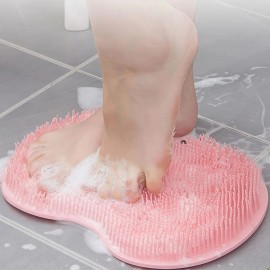 Almohadilla De Silicón Para Masaje Y Exfoliación De Espalda Rosa Bath Massage Pad 30x23cm