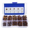 2Box(200pcs) 3/4/5/6/7/8/9/10/11/12mm Amber Glass Eyes Kits for Needle Felting Bears