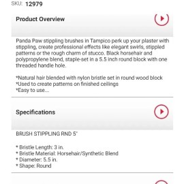 Detroit Quality Brush STIPPLE-TEX   STIPPLING BRUSH