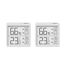 LCD Digital Hygrometer Thermometer, OPPERD Mini Digital Room Temperature Monitor, Indoor Temperature Humidity Monitor for Bedroom, Car, Baby Room, Warehouse, Office - 2 Pcs