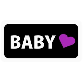 OnePoint Car Sticker "BABY" / Baby On Ride / Simple i3 (Magnet)