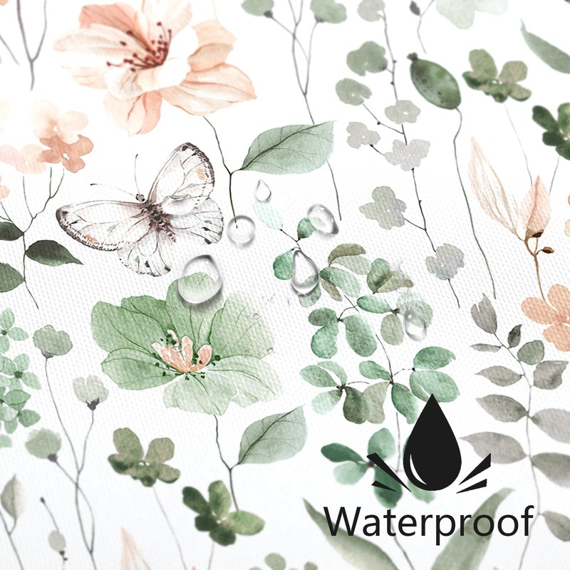 Extra Wide Floral Shower Curtain 108 x 72 for Claw