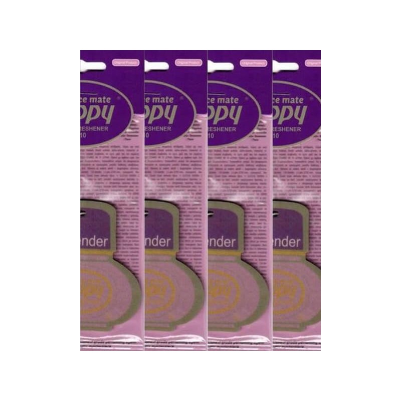 Poppy Grace Mate Classic Cardboard Car Airfreshener Lavender Value Pack