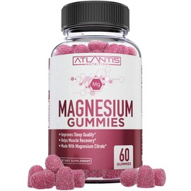 Atlantis Nutrition Magnesium Citrate Gummies – Magnesium Gummies – 90mg Magnesium (from 770mg Magnesium Citrate) | Supports Muscle Recovery, Eases Cramps, Promotes Calmness & Better Sleep | 60 Gummies