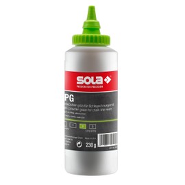 SOLA Measuring Tools SOLA CPG Chalk Green - Capacity 230 g - Chalk Line Powder Green, Replacement Chalk for Chalk Line - Very Visible on Dark Surfaces