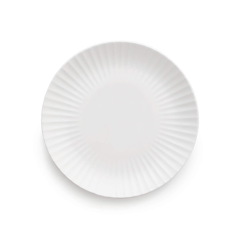 ZEN Pleats Porcelain Dinner Plates 11 Inch Set of 6