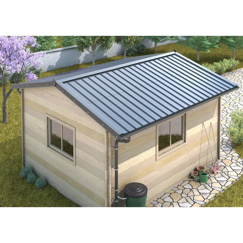 Trobak Simple Box Gutter 2 Metres Aluminium Natural Includes Mounting