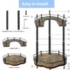 2-Tier Wooden Lazy Susan Turntable Organizer for Cabinet, Table Top,