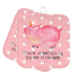Mr. & Mrs. Panda Set of 2 Pot Holders Unicorn Pig - Gift, Unicorn, Pot Holder Set of 2, Pot Coasters, Unicorn, Pot Glove, Pig, Beautiful