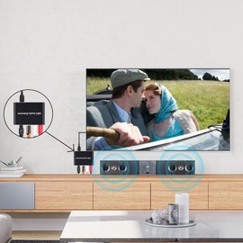 AMANKA 192KHz HDMI ARC Audio Extractor with Digital Optical TOSLINK SPDIF Coaxial, HDMI ARC to RCA Audio Converter Analog 3.5mm L/R Stereo, Audio Splitter for HDTV Soundbar Amplifier