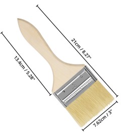Kurtzy 12 Pack of Paint Brushes - Brush Head 76.2mm (3 inches) & Overall Brush Size 21cm (8.27 inches) - Suitable for Messy Jobs That Involve Chip Painting, Silicon, Gesso, Staining, Varnishes, Glues