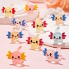 40Pieces Mini Resin Axolotl Miniature Figurine, Luminous Resin Axolotl Charm