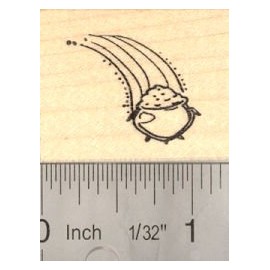 Tiny St. Patrick's Day Leprechaun Pot of Gold Rubber Stamp